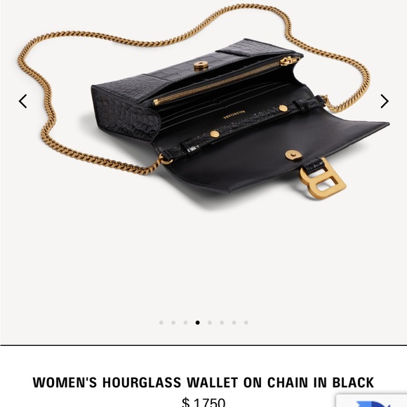 Balenciaga Hourglass Wallet on Chain Purse Entrupy Authenticated - Picture 15 of 16